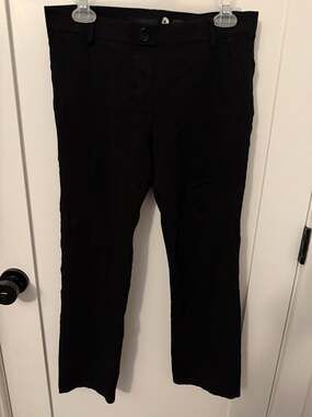 Betabrand Women's Dress Pant Yoga Pants Black Petite